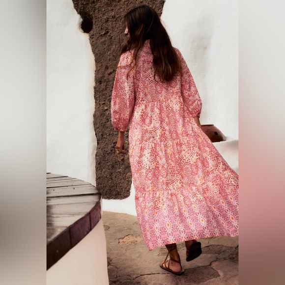 NEW ZARA PRINTED TIERED DRESS - Picture 2 of 9